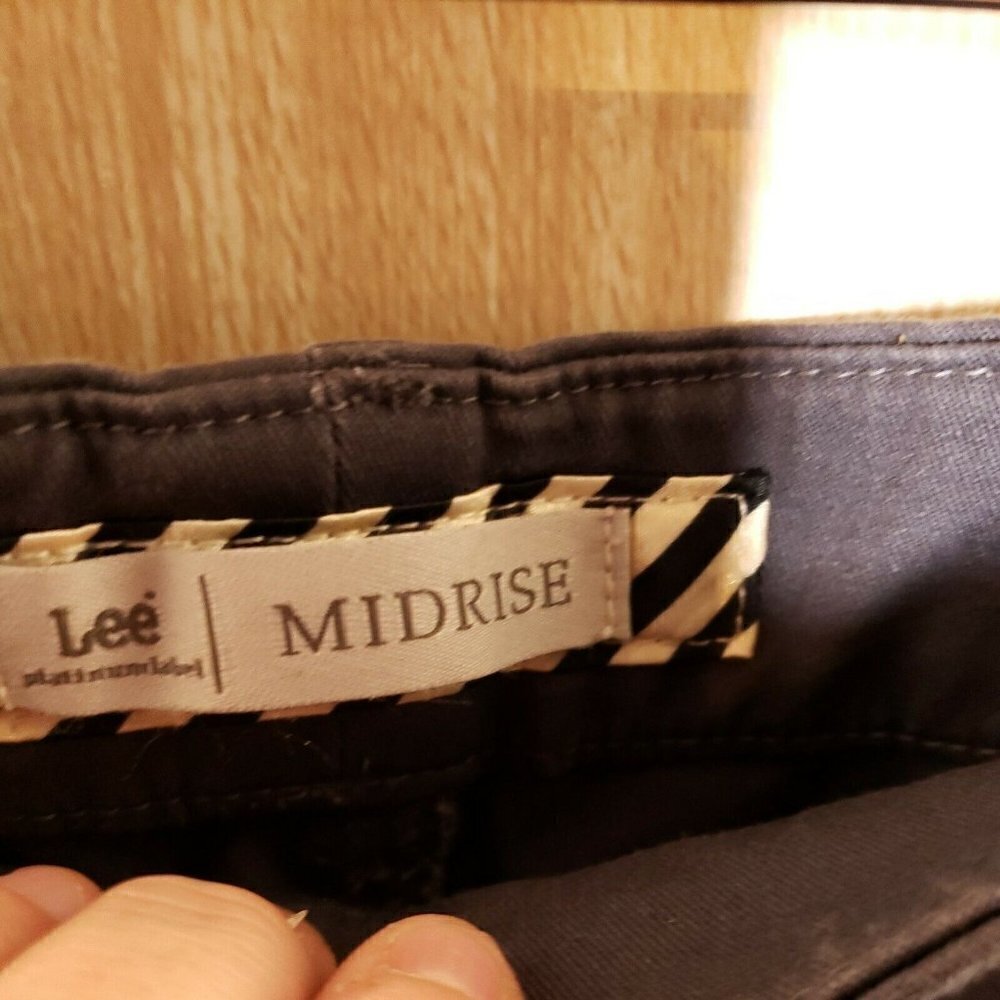 Lee Platinum Label Grey New Midrise Florence Slim Cropped Pants 12 - Picture 7 of 9